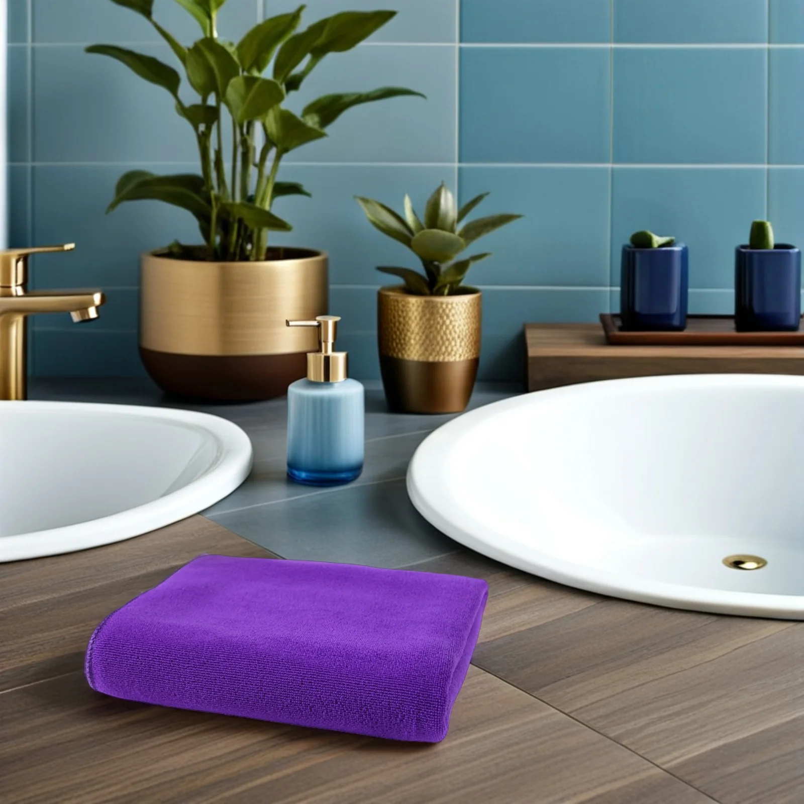 

Microfiber Bath Wrap Large Quick Dry Lightweight Soft Absorbent Dark Purple for Swimming Spa Beach Camping 70x140cm