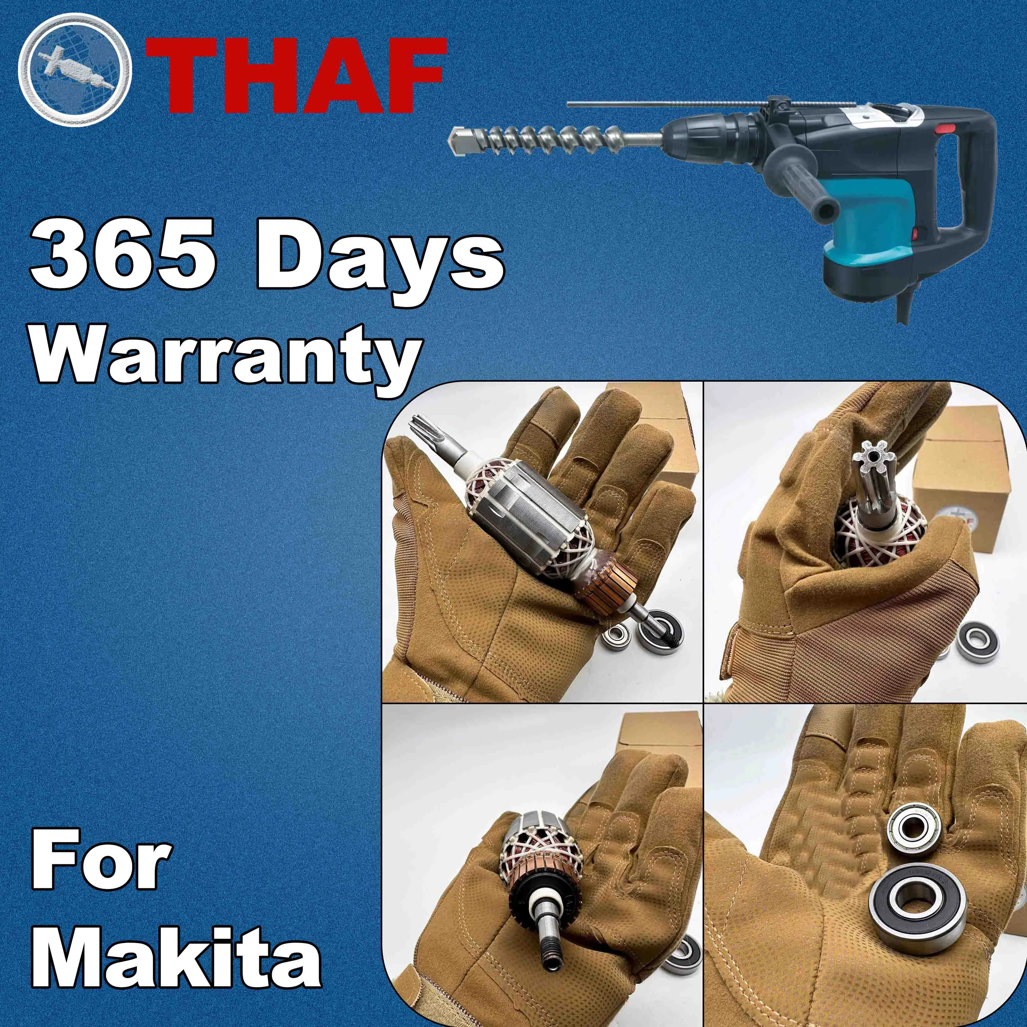 AC 220V 240V HR4001 HR4001C HR4010C Armature Rotor For MAKITA Hammer Drill Spare Parts Rotary Hammer Breaker HR4011C HR4001CX