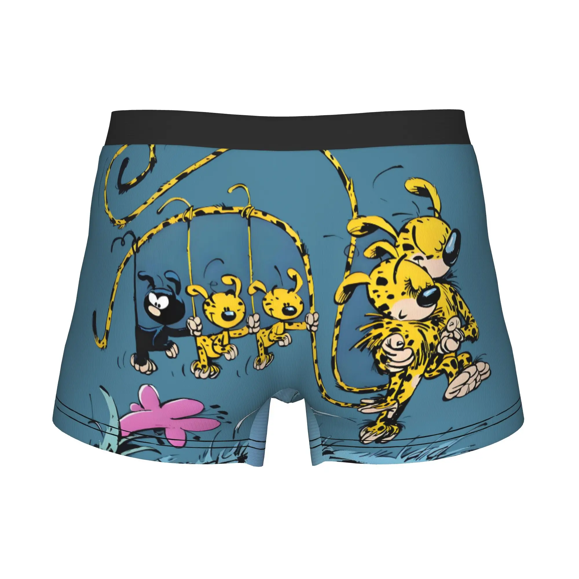 Cartoon Marsupilami Boxer Shorts For Homme 3D Print Comic  Underwear Panties Briefs Stretch Underpants