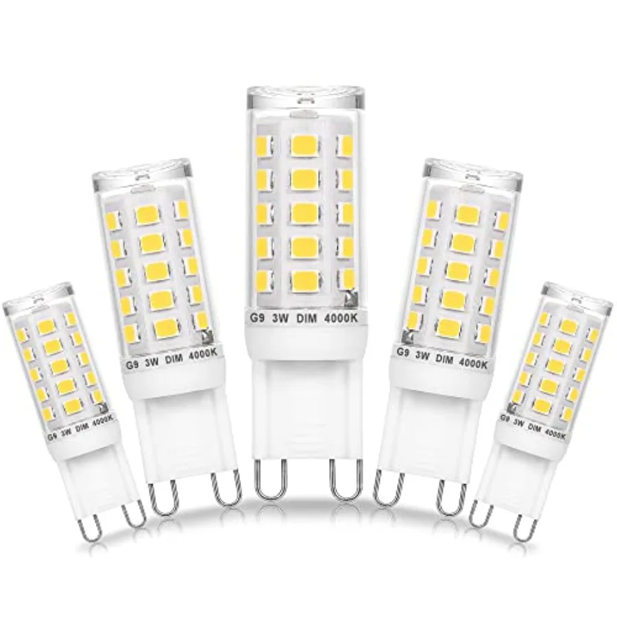 Dimmable G9 Led Bulbs 3W 4000K Nautral White, Replace 20W 25W 30W G9 Halogen, AC120V Dimmable G9 Led Bulbs 3W Neutral 300 lm fo