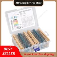 Hot Selling 2600Pcs 130 Values Resistors Assortment Kit 1 Ohm- Ohm 0.25W 1/4W Metal Film Resistor Kit For Electronic Circuit D