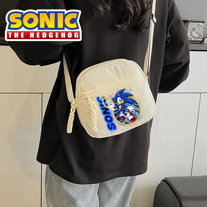 

Cute Cartoon Sonics New Crossbody Bag Anime Character Shadow Large Capacity Versatile Shoulder Bag Portable 2026 Outdoor Fashion