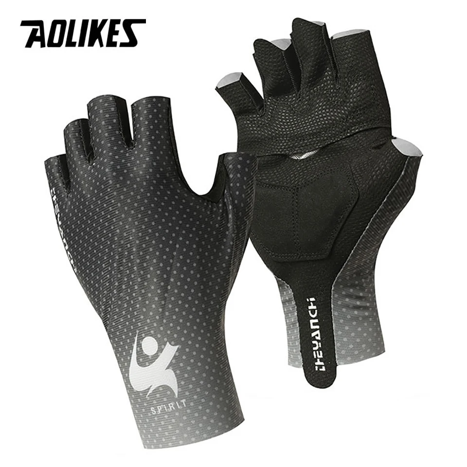 AOLIKES Cycling Half-finger Gloves Anti-slip Bicycle Mitten Men's Cycling Fingerless Gloves MTB Road Bike Summer Short Gloves