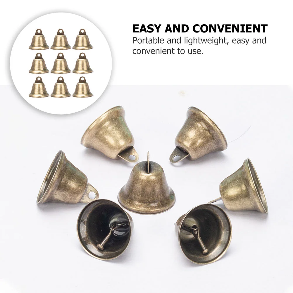 20 Pcs The Bell Bells Charms Decoration Craft Small Jingle Door Iron Ornament Party Decorations Hanging Brass