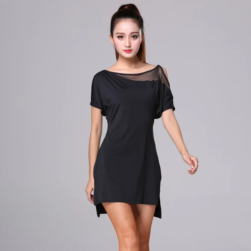 1pcs/lot Latin Dance Dress Summer Short Sleeve Women Training Performance Wear Practice Clothes Ballroom Costumes