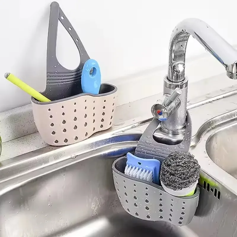 

Creative Sink Storage Rack Adjustable Hanging Drain Basket for Kitchen & Bathroom, Organizes Soap, Sponge & Kitchen Accessories