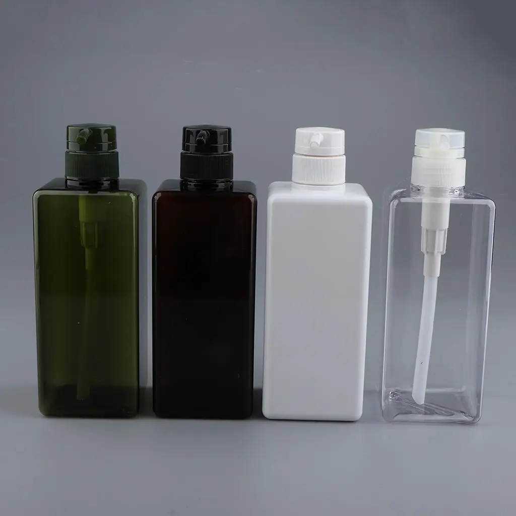 Plastic Empty Conditioner Bottle Leak Proof Pump Dispenser Refillable Shampoo Container for Salon Body Wash Kitchen