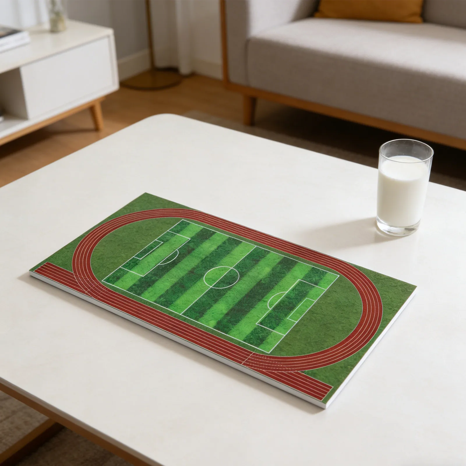 

1:300 Scale Miniature Soccer Field Plastic Football Field for Diorama Scene Layout Sand Table Architectural Design Micro