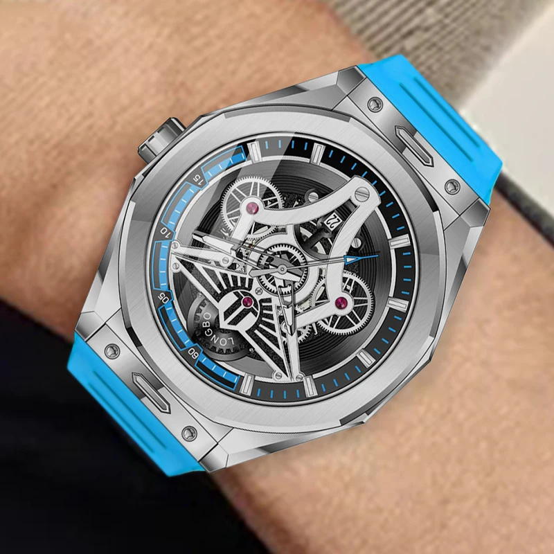 New Fashionable Trendy Men's Watche Luminous Calendar Function Silicone Strap Waterproof Men's Quartz Watch relojes para hombres