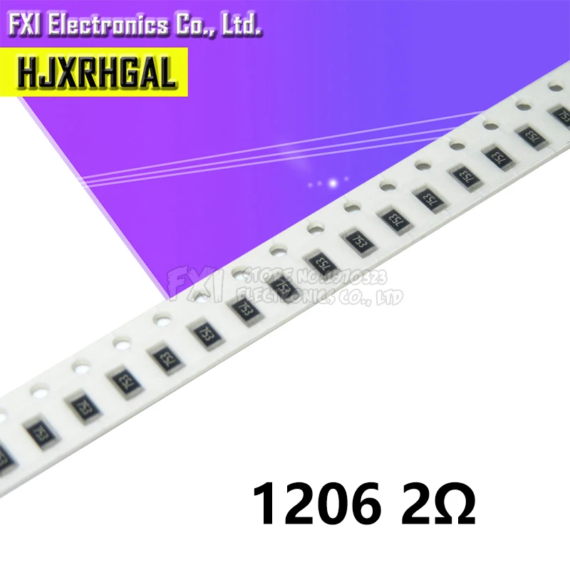 

100 шт. 1206 SMD резистор 2 Ом чип-резистор 0,25 Вт 1/4 Вт 2R новый оригинальный
