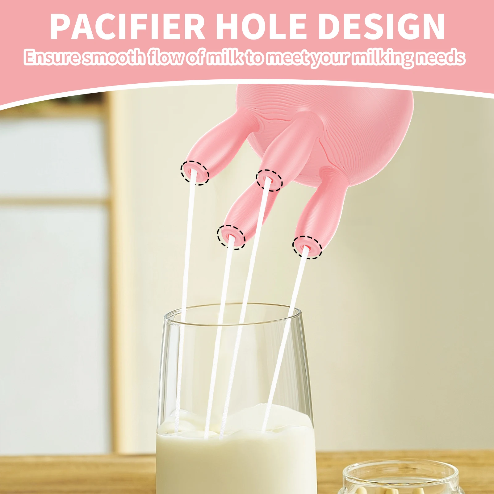 Cow Udder Milk Carton Cap Silicone Pouring Milk Bottle Cap Teat Hole Boxed Milk Diverter Leak Proof Cow Udder Milk Carton Cap