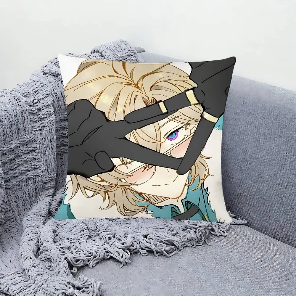 Series Honkai Star Rail Aventurine Pillow Case Sofa Room Decorative Cushion Covers Dust-proof And Mite-proof Invisible Zipper