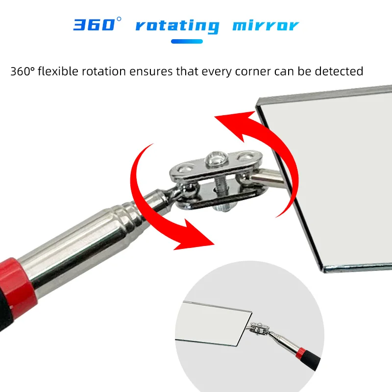 Square 5x9cm retractable detection mirror repair reflector