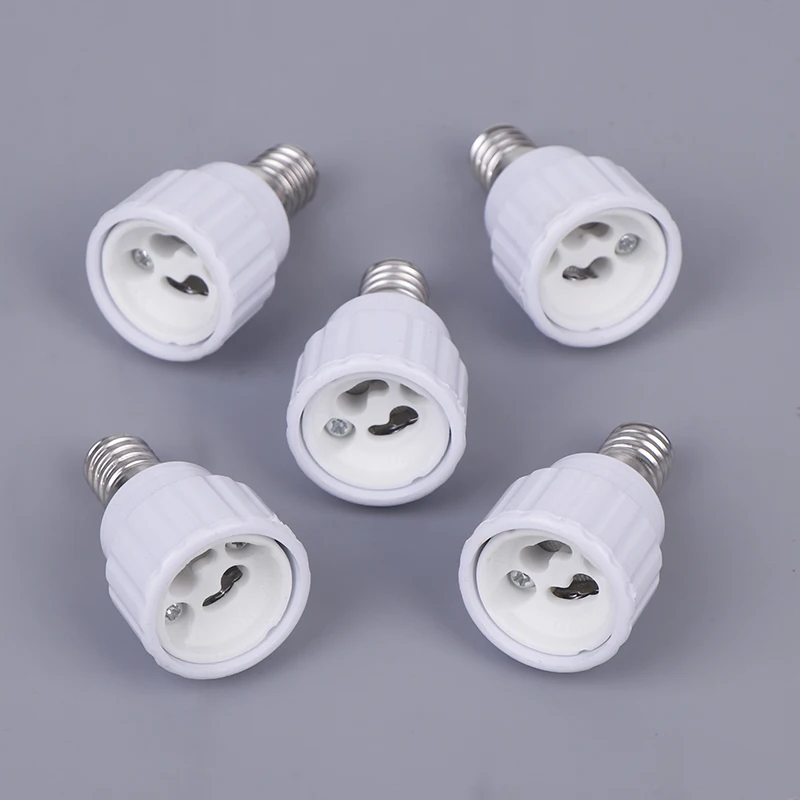 1/5Pcs Led Light Lamp Holder Converter E14 To GU10 Ceramic Base Screw Bulb Socket Adapter LED Saving Light Halogen Lamp Base