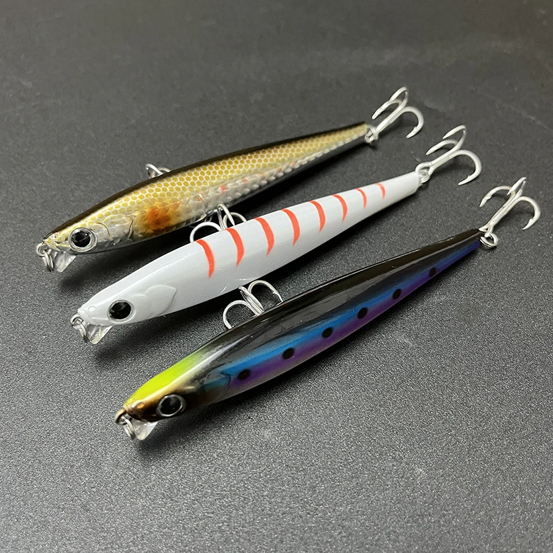 105mm 31g Long Casting Saltwater Sinking Minnow Fishing Lures Monster Shot Artificial Bait Sea Trolling Swimbait Fish Equipment