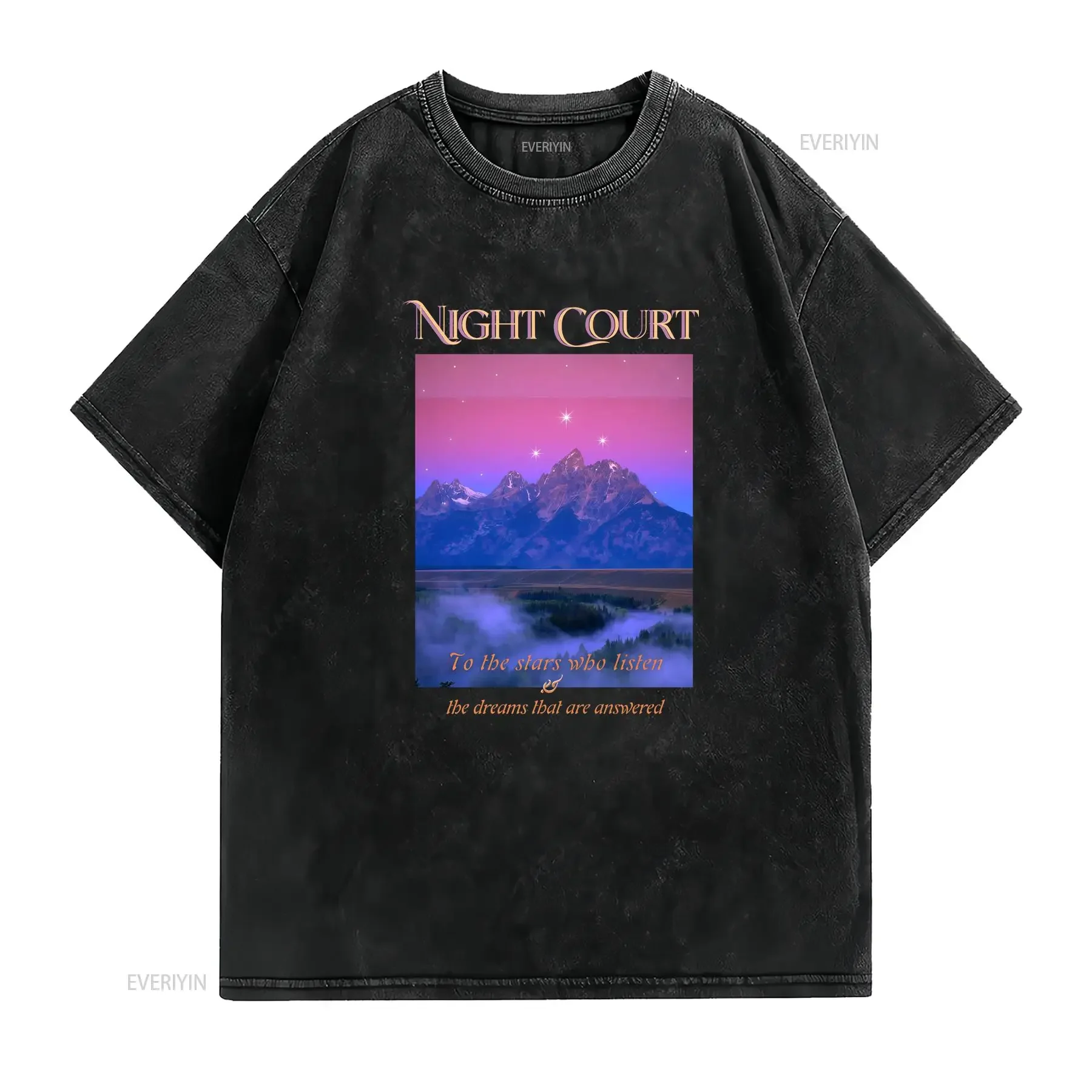 Velaris T Shirt  to the stars who listen night court acotar A of thorns and roses vintage Washed Unisex Versatile fashion