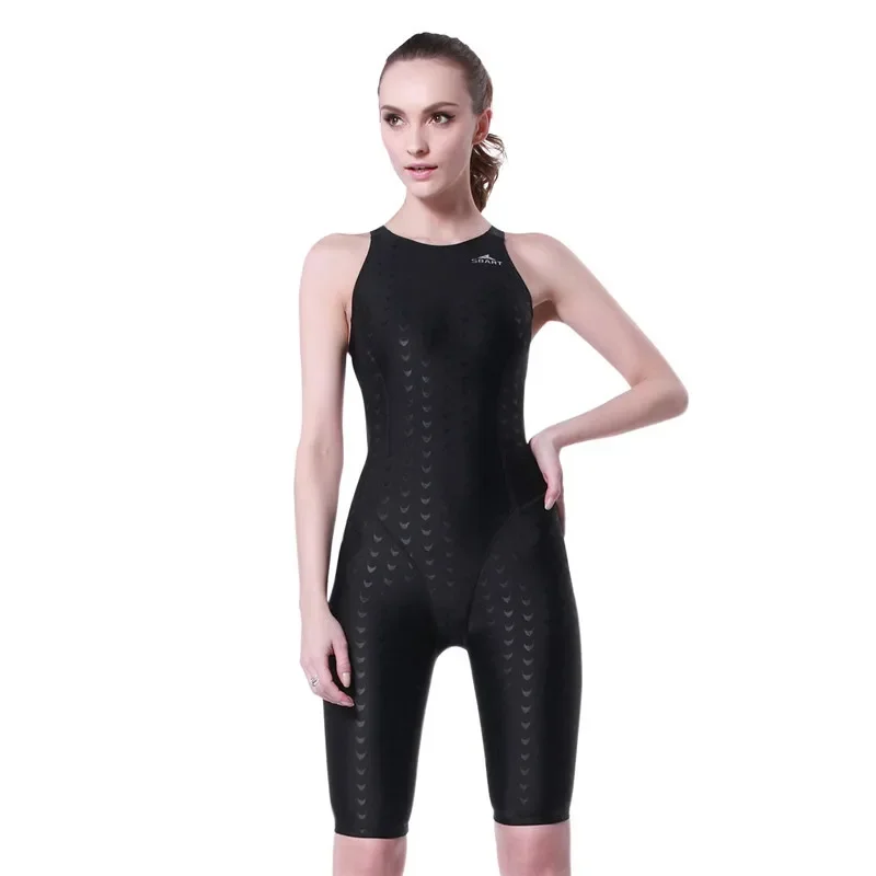 Powerskin Women Athletic Swimsuit Black One-piece Bathing Suit Pool Chlorine
