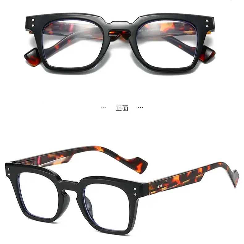 عدسات زجاجية مربعة كلاسيكية، نظارات قراءة للرجال والنساء، نظارات قراءة مكبرة، عصرية