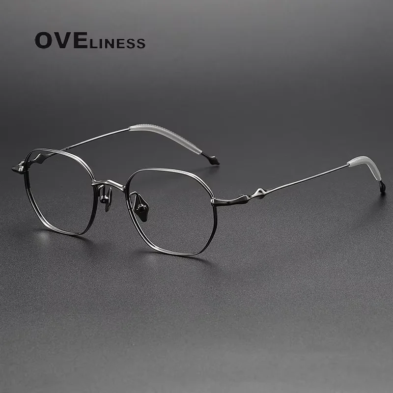 

Pure Titanium Glasses Frame Men women Square Eyewear 2025 Fashion Male Retro Eyeglasses Frames spectacles