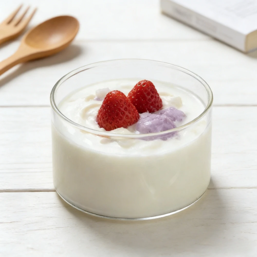 Heat-resistant Glass Round Pudding Bowl Ice Cream Dessert Bowl Baking Mold Bird's Nest Double-layer Custard Bowl Yogurt Cake Cup