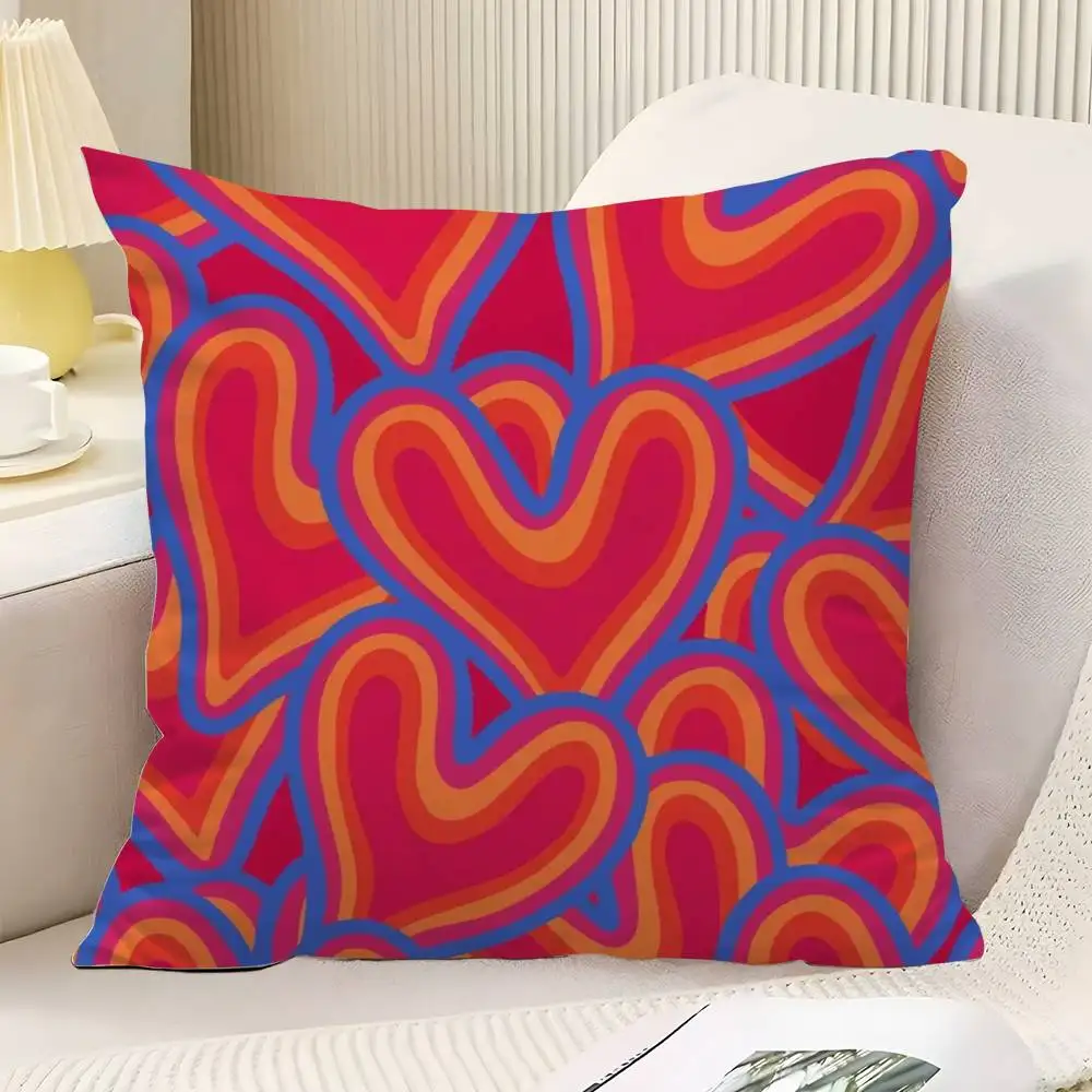 INS Love Throw Pillow Cover Neutral Decor Cushion Cover Soft Sofa Couch Bed Home Decor Pillow Case