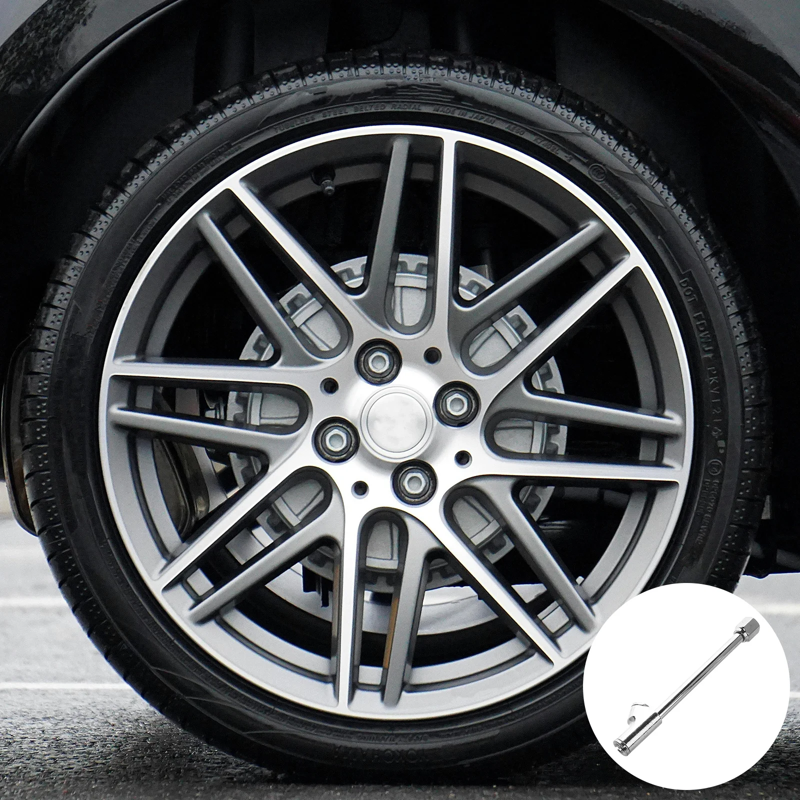 

Tire Quick Inflator Rod Air Chuck Strong Construction Easy Use Leak Proof Car Bicycle Motorcycle Tire Air Compressor Accessory