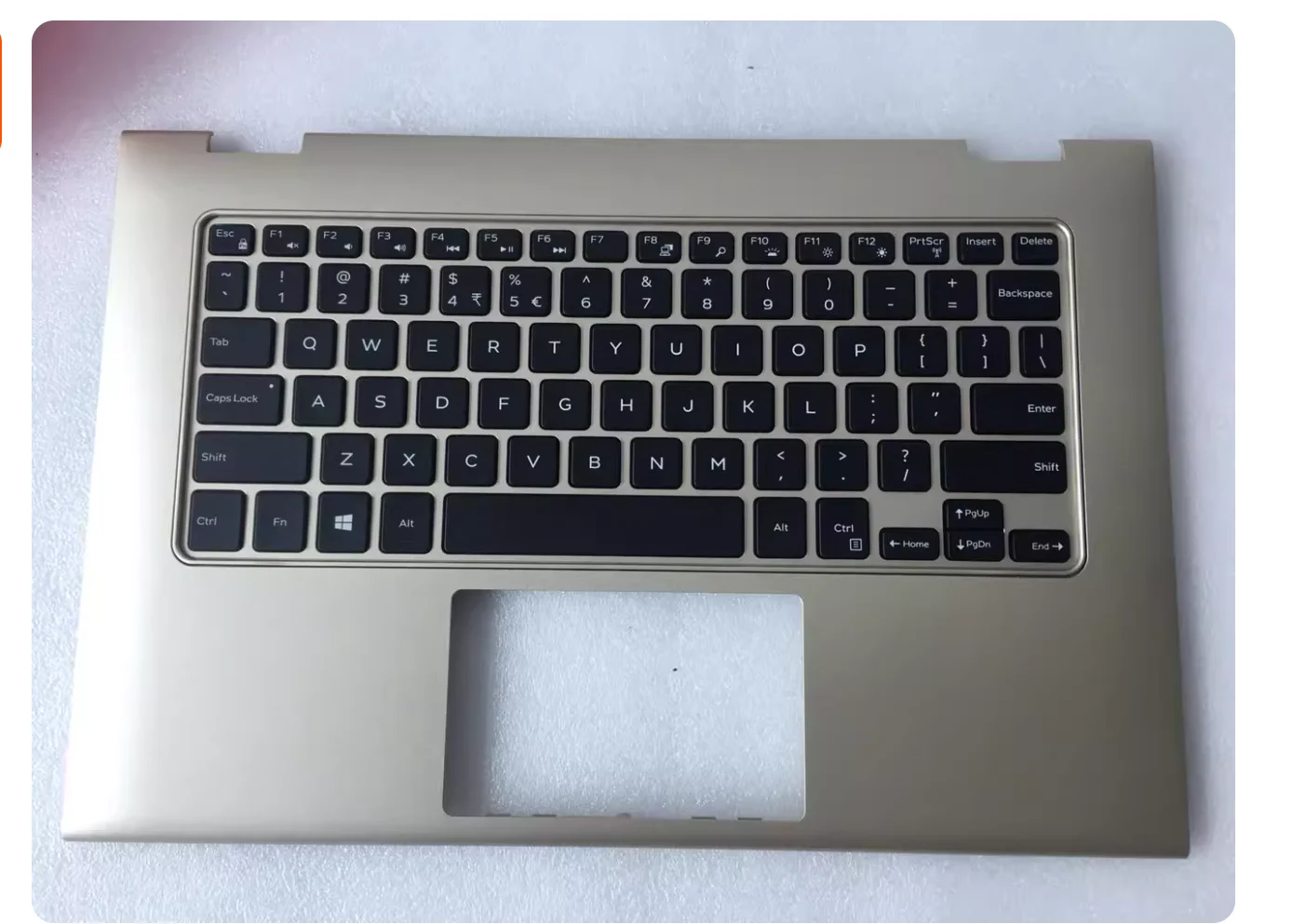 Capa para laptop com apoio para as mãos, capa superior com luz de fundo, teclado americano, prata, vermelho, dourado para dell inspiron 13 7000 7347 7348 7359