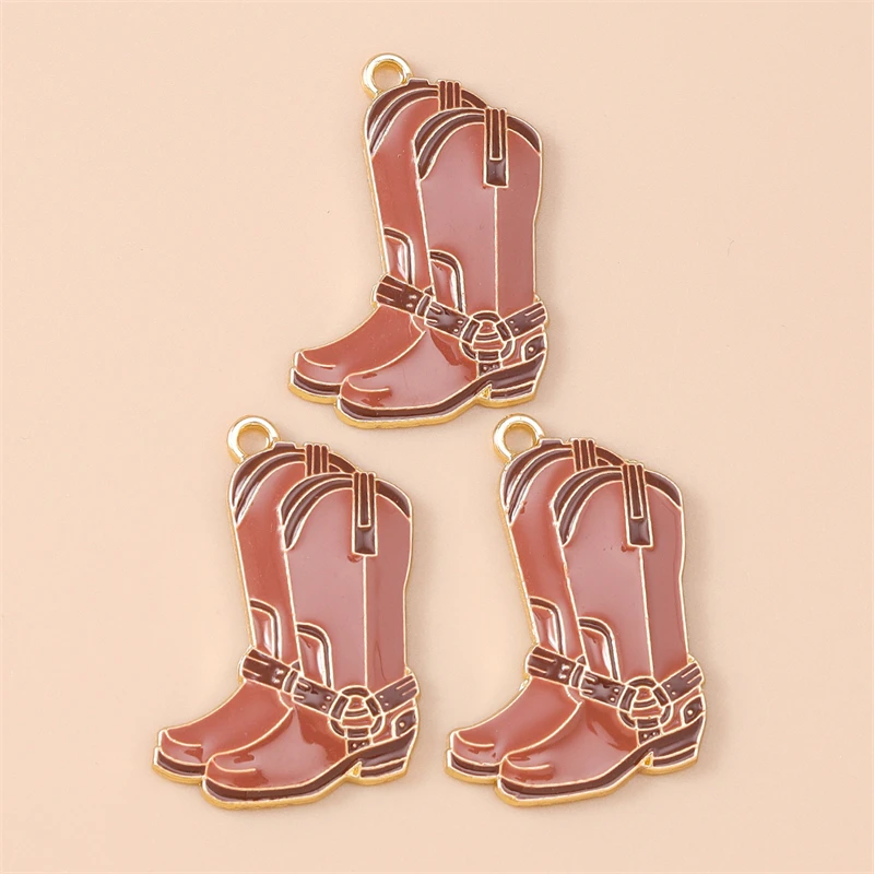 20 Stück niedliche Emaille-Hut-Stiefel-Charms-Anhänger für die Schmuckherstellung, Tropfen-Ohrringe, Halsketten, Armbänder, Zubehör, DIY-Bastelbedarf – Detail 5