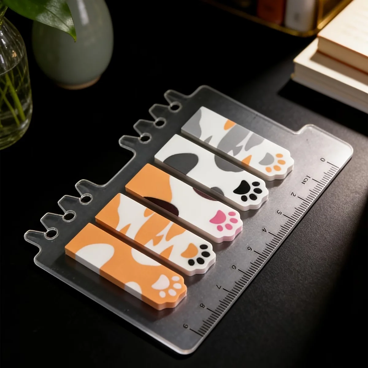 at Paw Page Markers, Animal-Themed Sticky Index Tabs, Transparent Bookmark Flags for Books, Notebooks, Reading And Studying