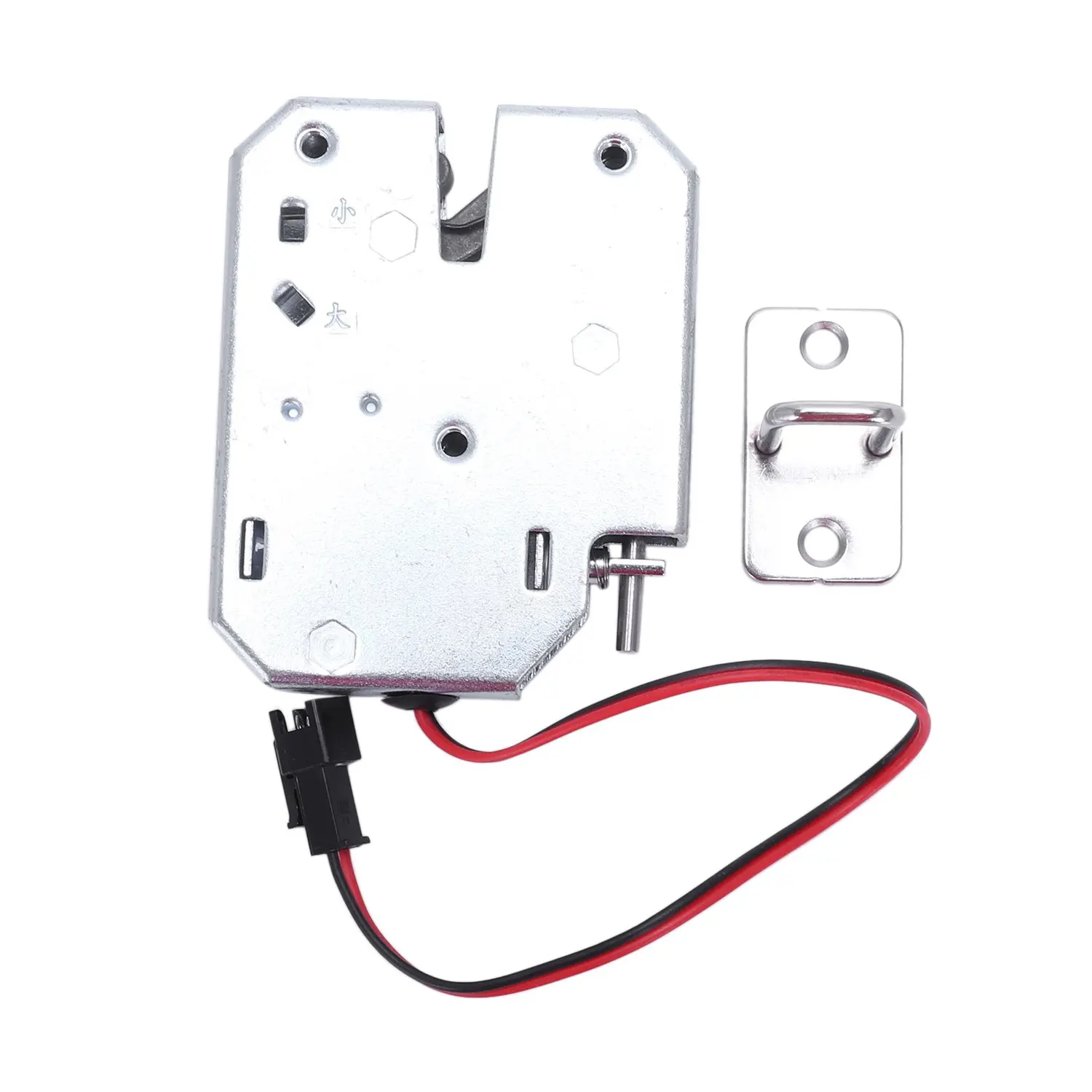 A008 Electric Control Lock DC 12V 2A Electromagnetic Door Lock Cabinet Drawer Lockers Lock Latch Carbon Steel Silver Padlock