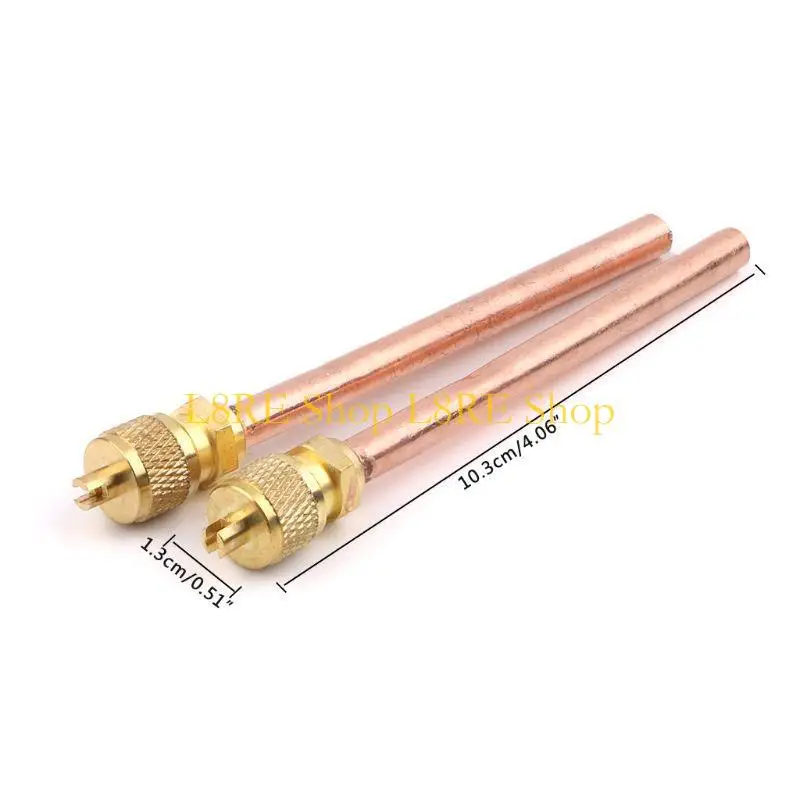 L8RE 10pcs Air Conditioner Refrigeration Access Valves 6mm OD Copper Tube Filling Par