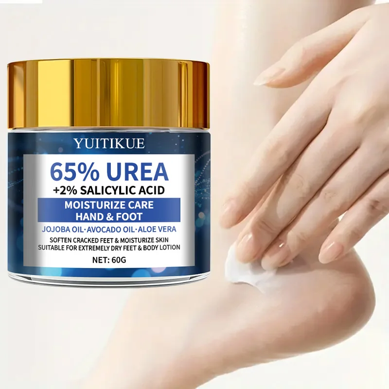 YUITIKUE 65% Urea Foot Cream 60g - Soften Cracked Heels in 2 Weeks, Fast Absorption Non-Greasy, with Jojoba & Avocado Oils