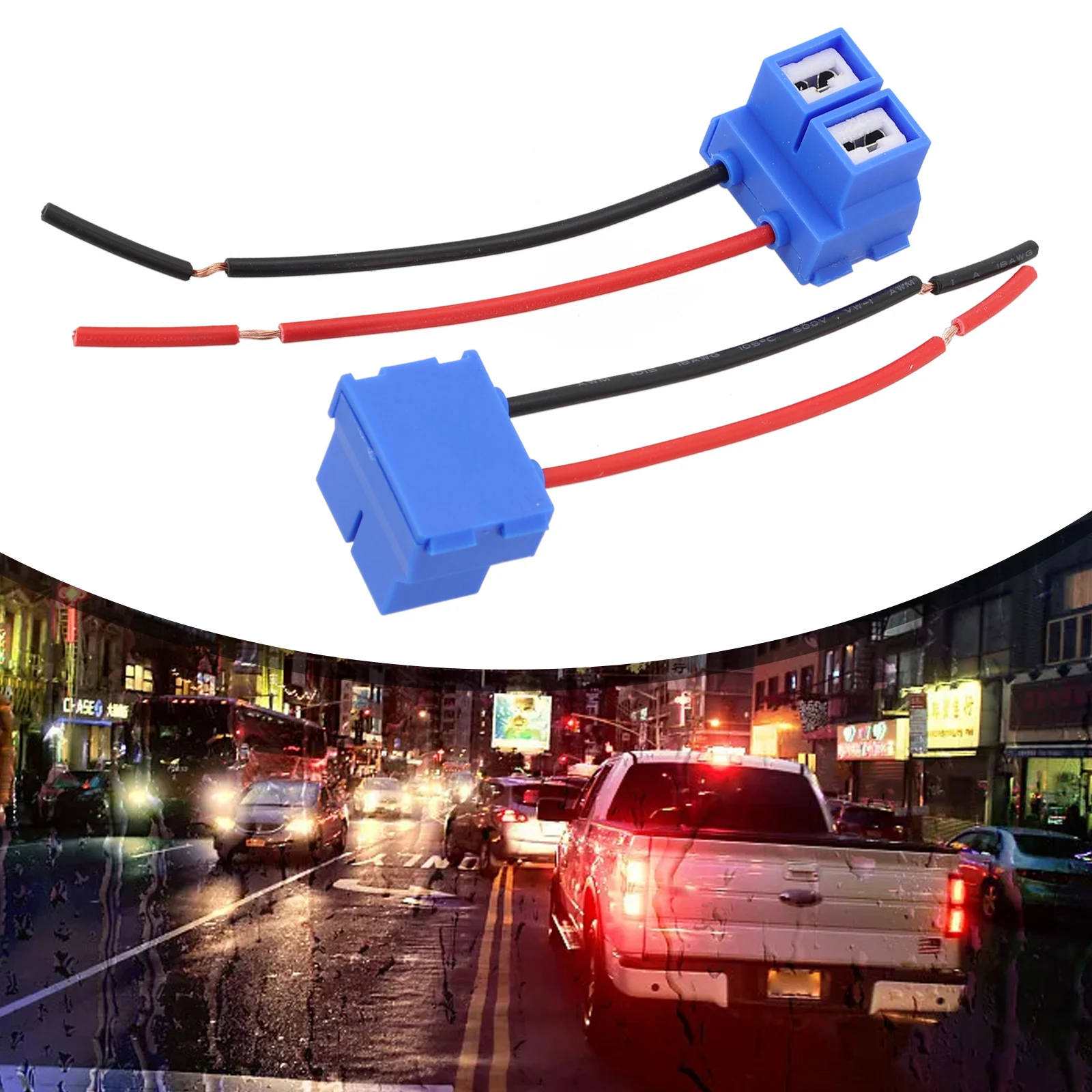

Easily Install Practical New H7 Socket H Connector Auto Car Bulb Sockets Auto Parts 2 Pieces ABS Car Accessories