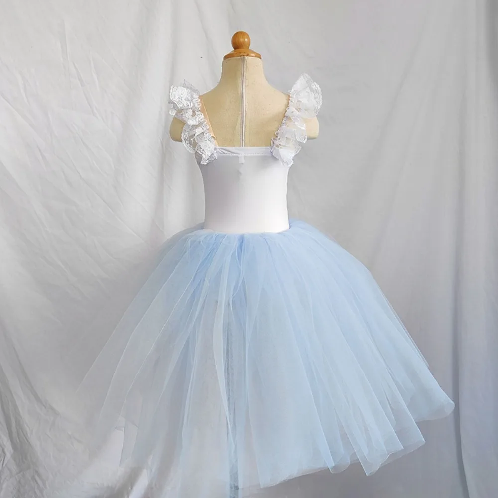 

Elegant Show Ballet Tutu Dress Girls Dance Wear Stage Costumes Princess Party Kids Clothes Performance Children Clothing Fairy