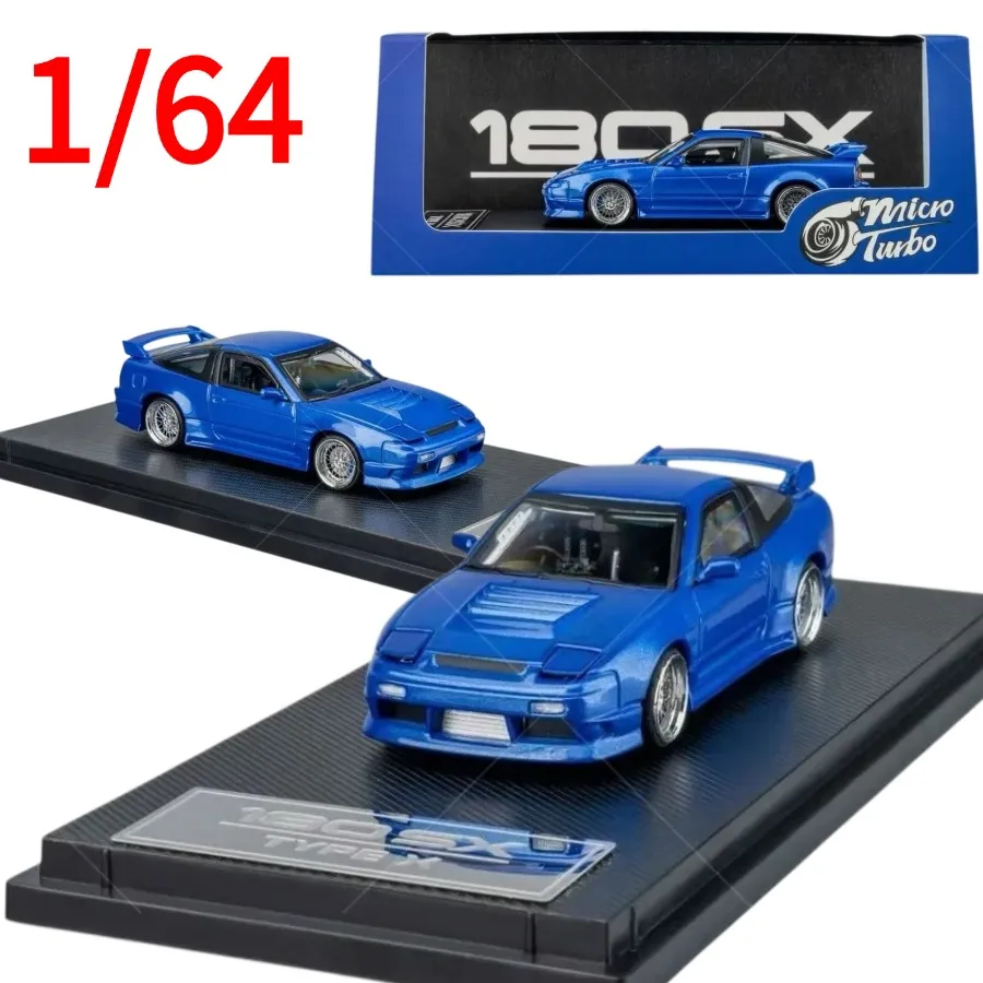 Mt Diecast 1:64 Nissan 180SX Type X Alloy Car Model Nissan Play Vehicles Collectible Model Cars Toys for Boys Gift