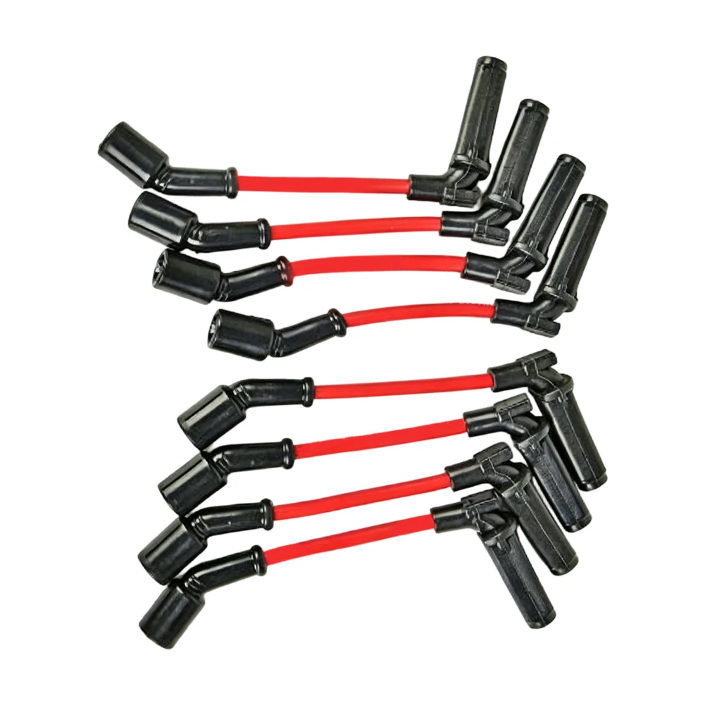 Automotive Ignition Wire Kit Ignition Cable Kit Black Red Ignition Wire Set Long Service Life Direct Replacement Design