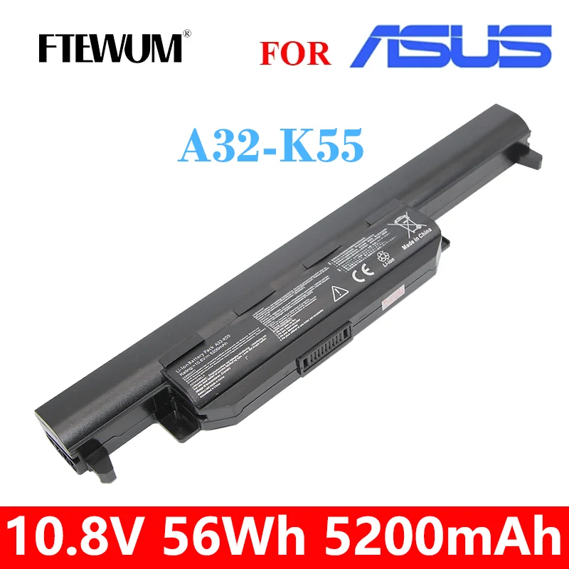 56Wh 10.8V 5200mAh Laptop Battery 6Cells For ASUS N45 N45SF N55E N75S N45E N45SJ N55S N75SF N45F N45SL N55SF N75SJ N75SN N75SV