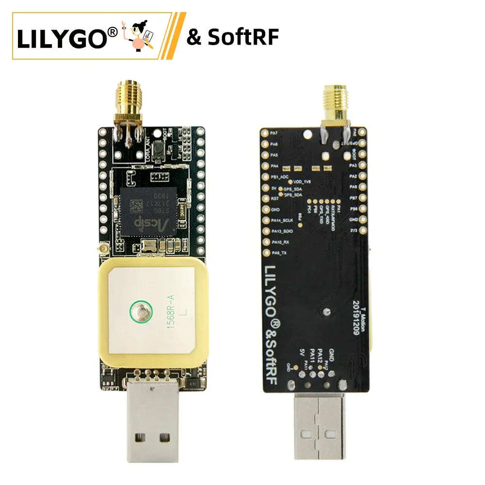 LILYGO & SoftRF T-Motion Smart Development Board S76G Lora Chip LoRa 868Mhz 915MHz 923MHz GPS Antenna USB Connector Development