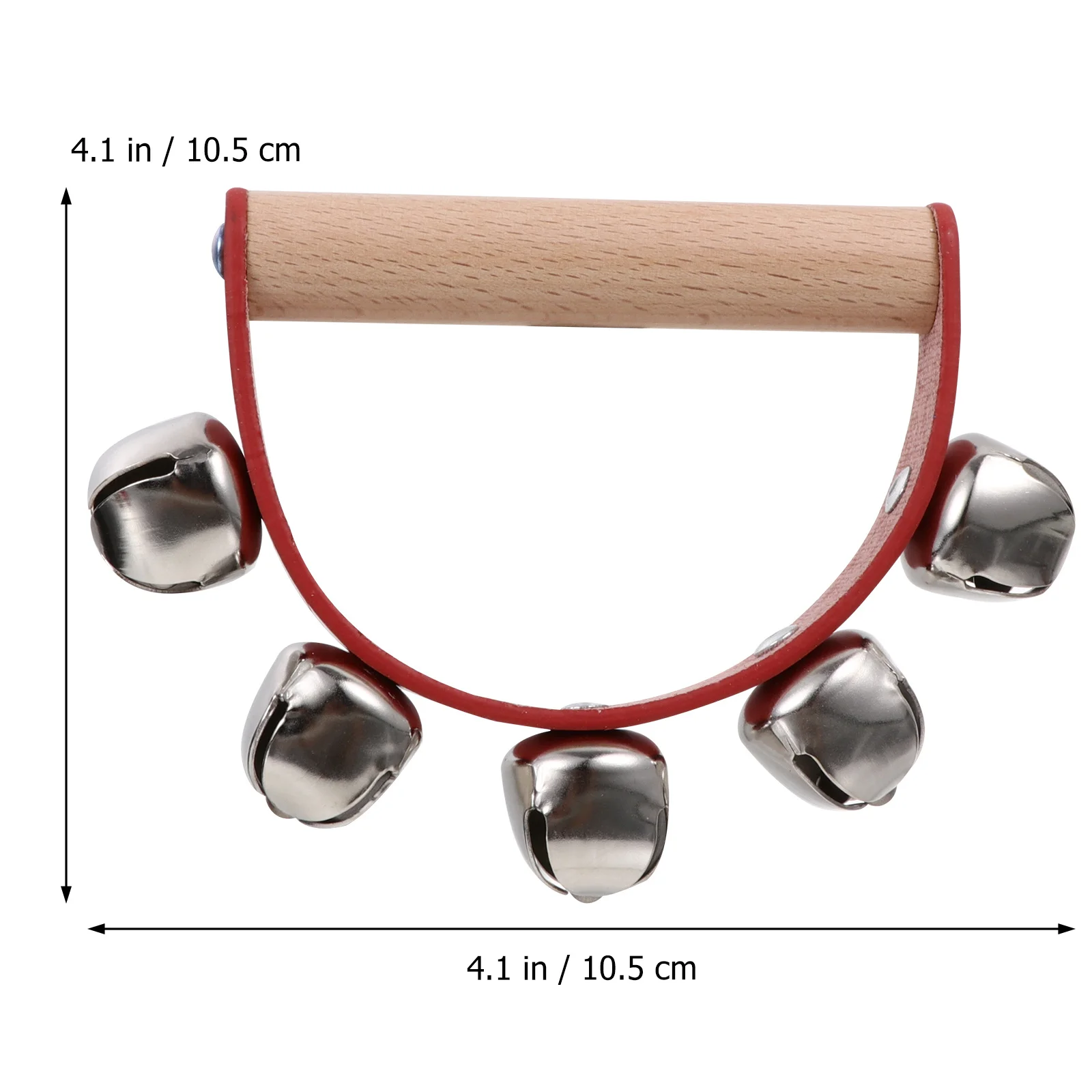 

5Pcs Musical Wooden Handbell Xmas Handle Bells for Baby Sensory Development Holiday Parties Educational Music Instrument