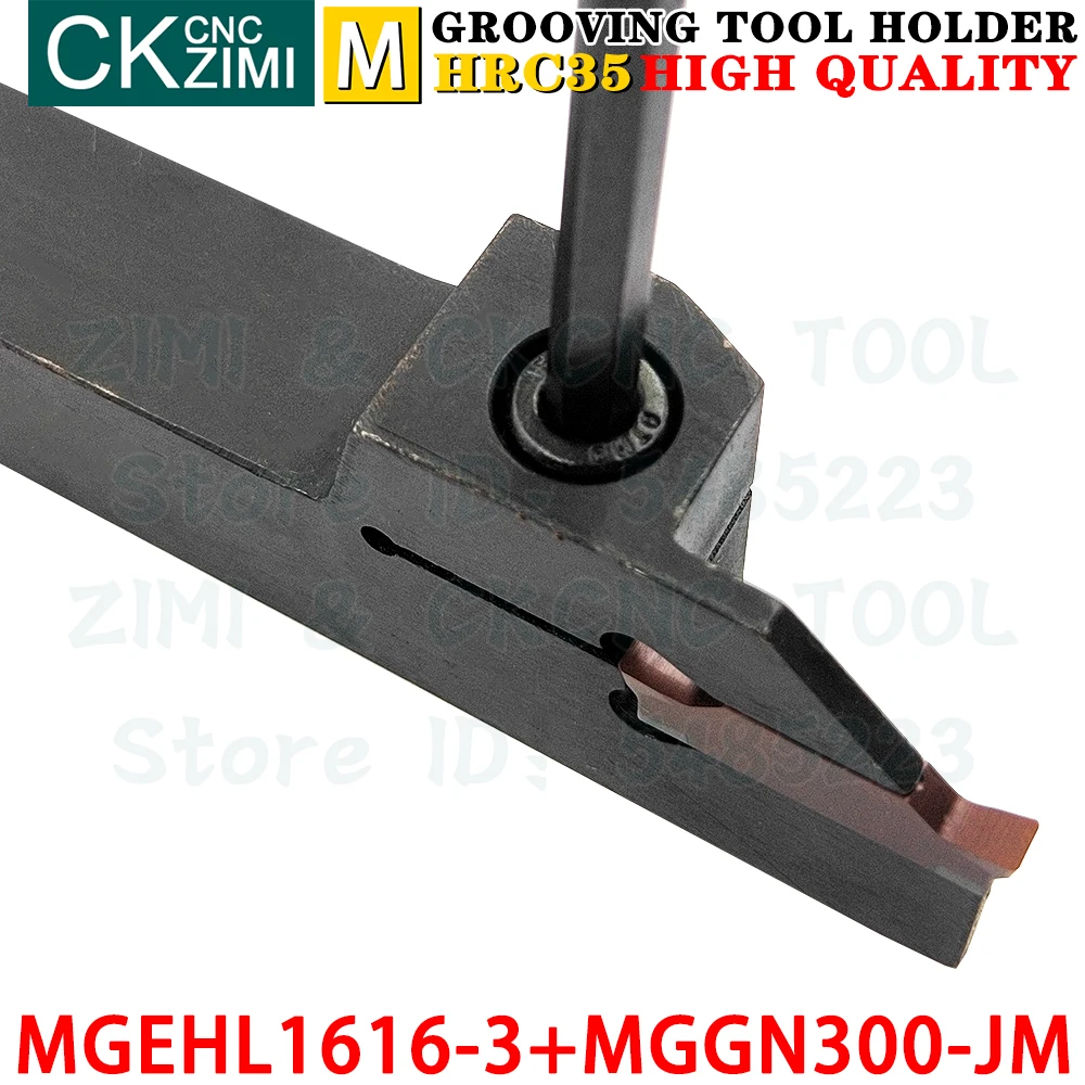 MGEHL1616-3 MGEHL 1616 3mm Portaherramientas de ranurado Soporte ranurado de corte + MGGN300-JM MGGN 300 Insertos de carburo Insertos de ranurado Herramientas Herramientas de corte de torneado CNC