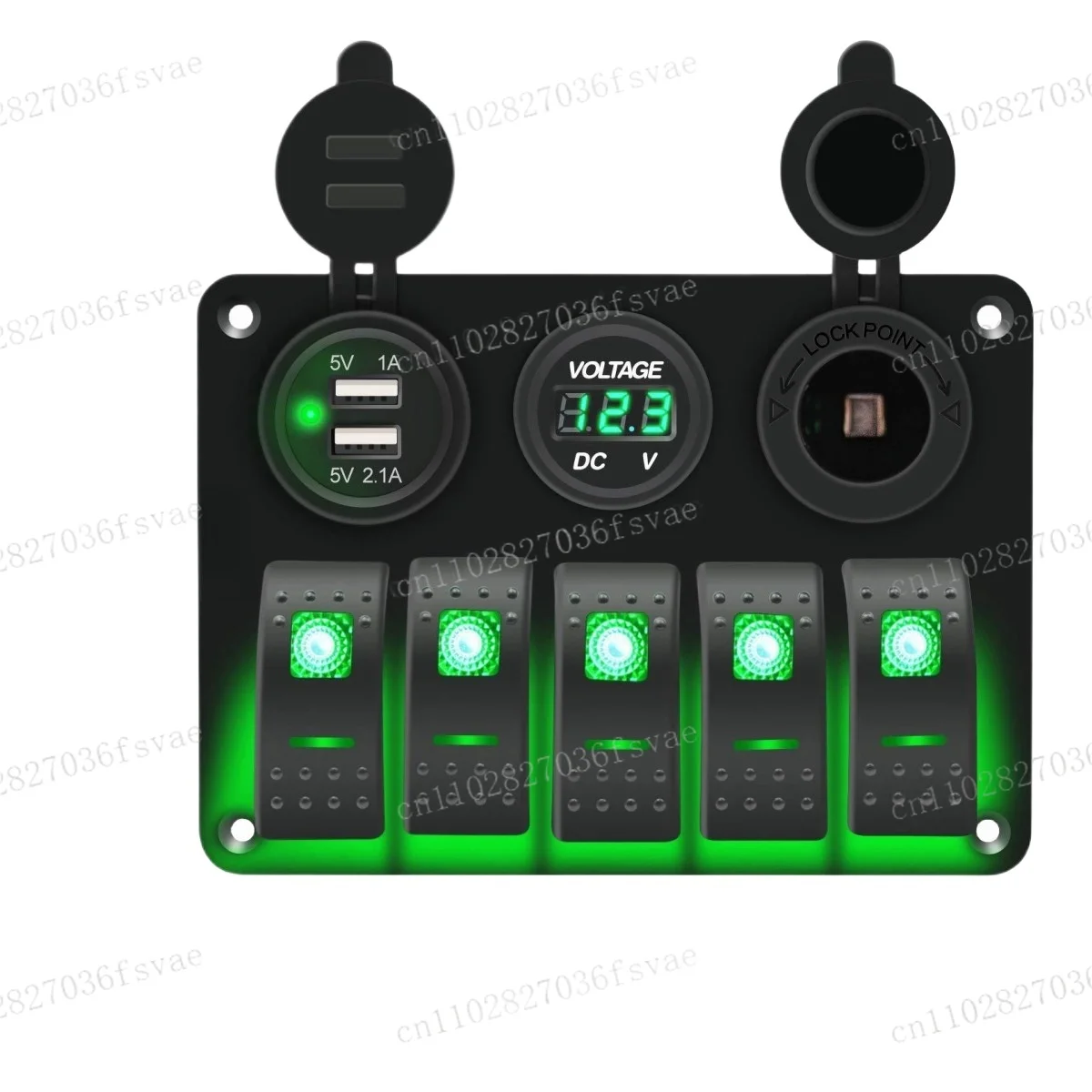 5 + 3 Panel Combination Switch, Rocker Switch Multifunctional Panel Switch RV Car Modification 12-24V