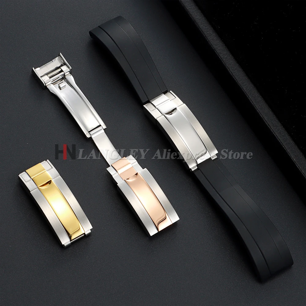 롤렉스 DAYTONA SUBMARINER GMT Date-just Yacht-Master 빠른 조정 버클 9mm * 9mm 용 고급 316L 스테인레스 스틸 시계 밴드 걸쇠