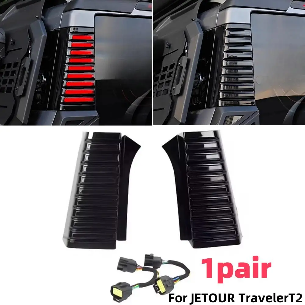 

For JETOUR TravelerT2 2023-2024 D-pillar Lights Rear 3D Turn Warning Lights LED Off-road Vehicle SUV Exterior Modification Parts