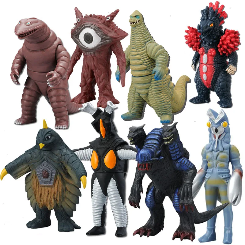 Bandai Ultraman Dinosaur Monsters 500 Soft Rubber Series Dolls Anime Action Figures Collection Ornaments Toys for Boys Kids