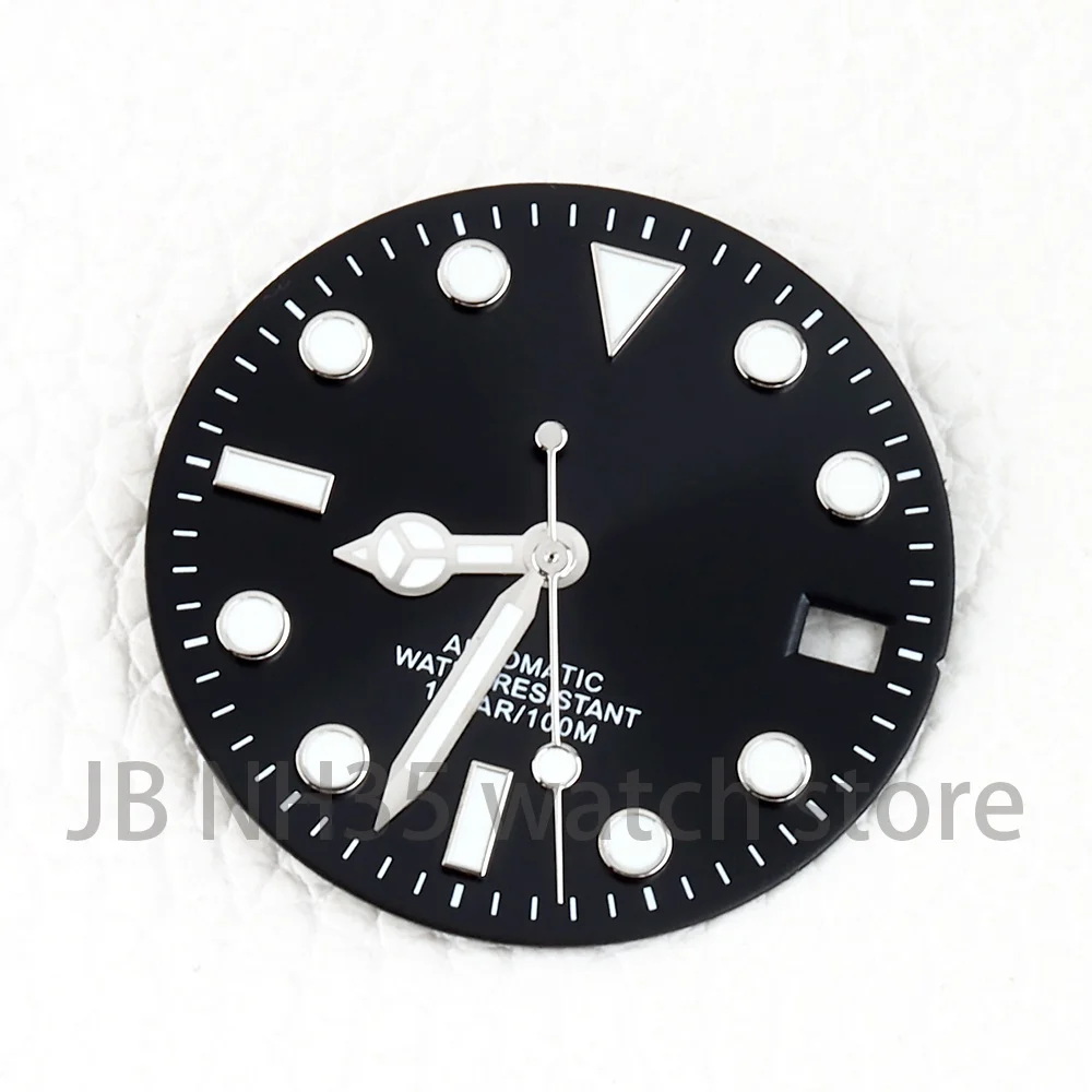 

28.5mm nh35 Green Luminous Watch Dial NO logo for Submariner nh35/nh36 Movement NH35 Dial watch Face Modified Replacements