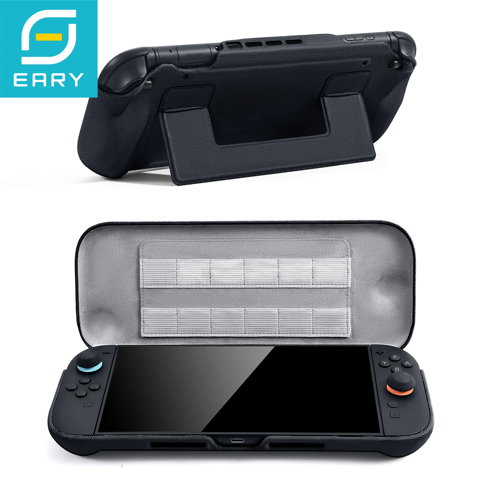 

Чехол Eary 3 в 1, сумка для хранения с магнитной док-станцией и подставкой для Nintendo Switch 2, эргономичный дизайн на 360 градусов ° Полное защитное покрытие NS2 Shell