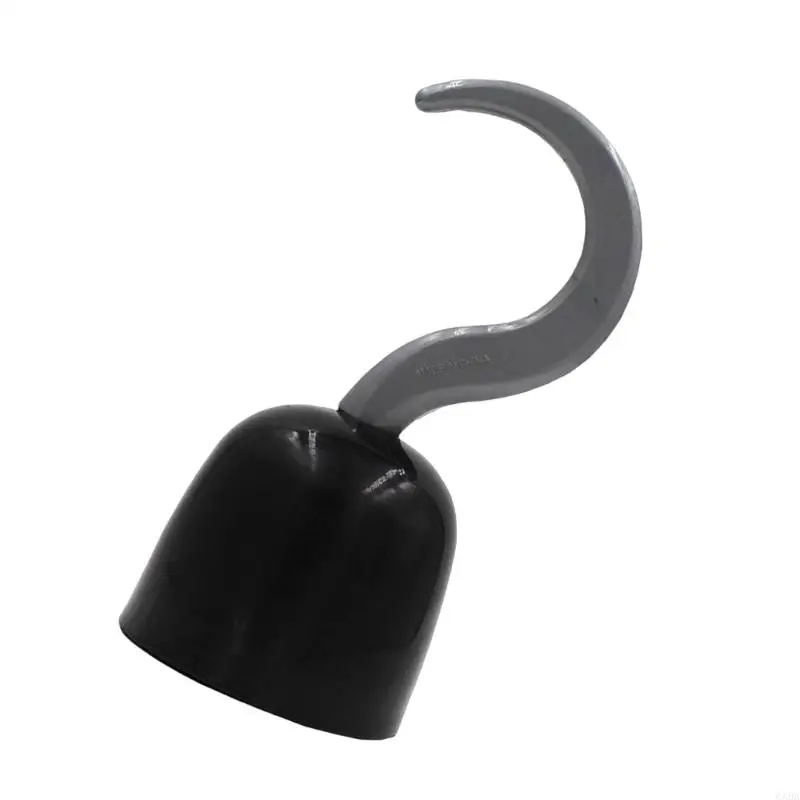 Pirate Costume Captain Hook Hand Pretend Play Pirate Hook Hand Prop with Inner Finger Holder and Plastic Build for Costume