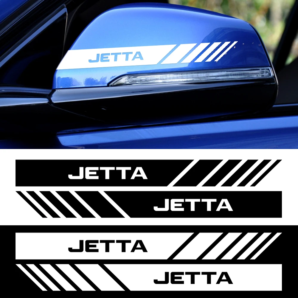 2Pcs Car PVC Side Body Rearview Mirror Decoration Sticker Badge For Volkswagen Golf Mk4 Caddy Jetta Polo Scirocco Beetle Tiguan