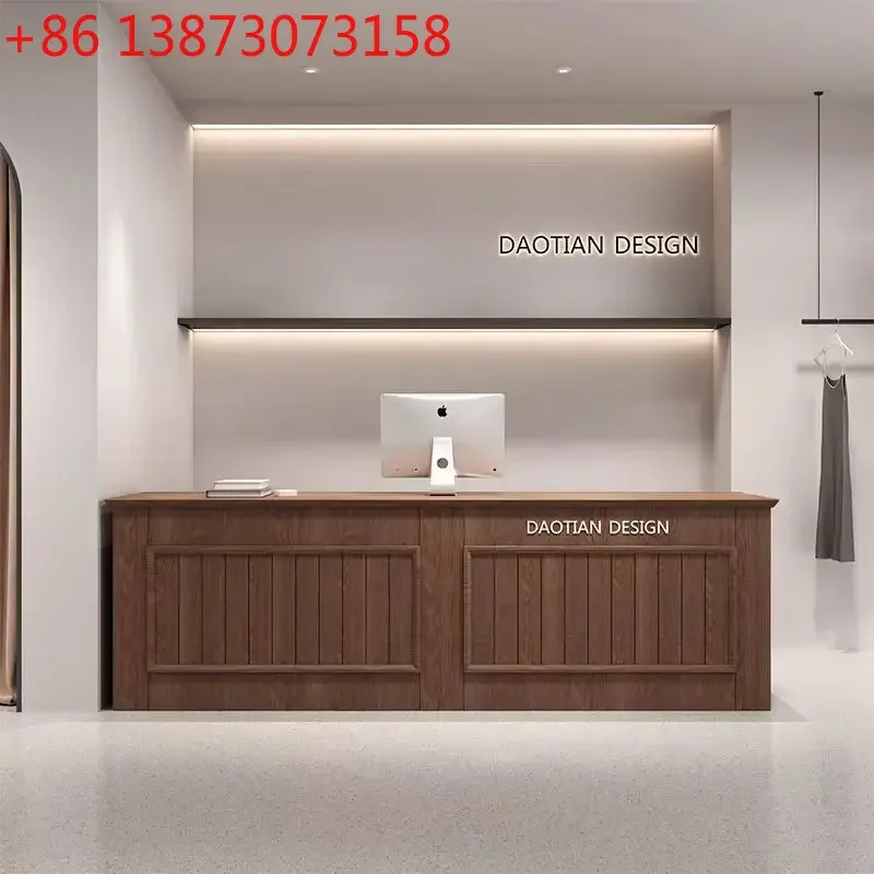 

Clothing store checkout page counter beauty salon bar counter small simple paint wedding shop yoga studio, reception desk9344
