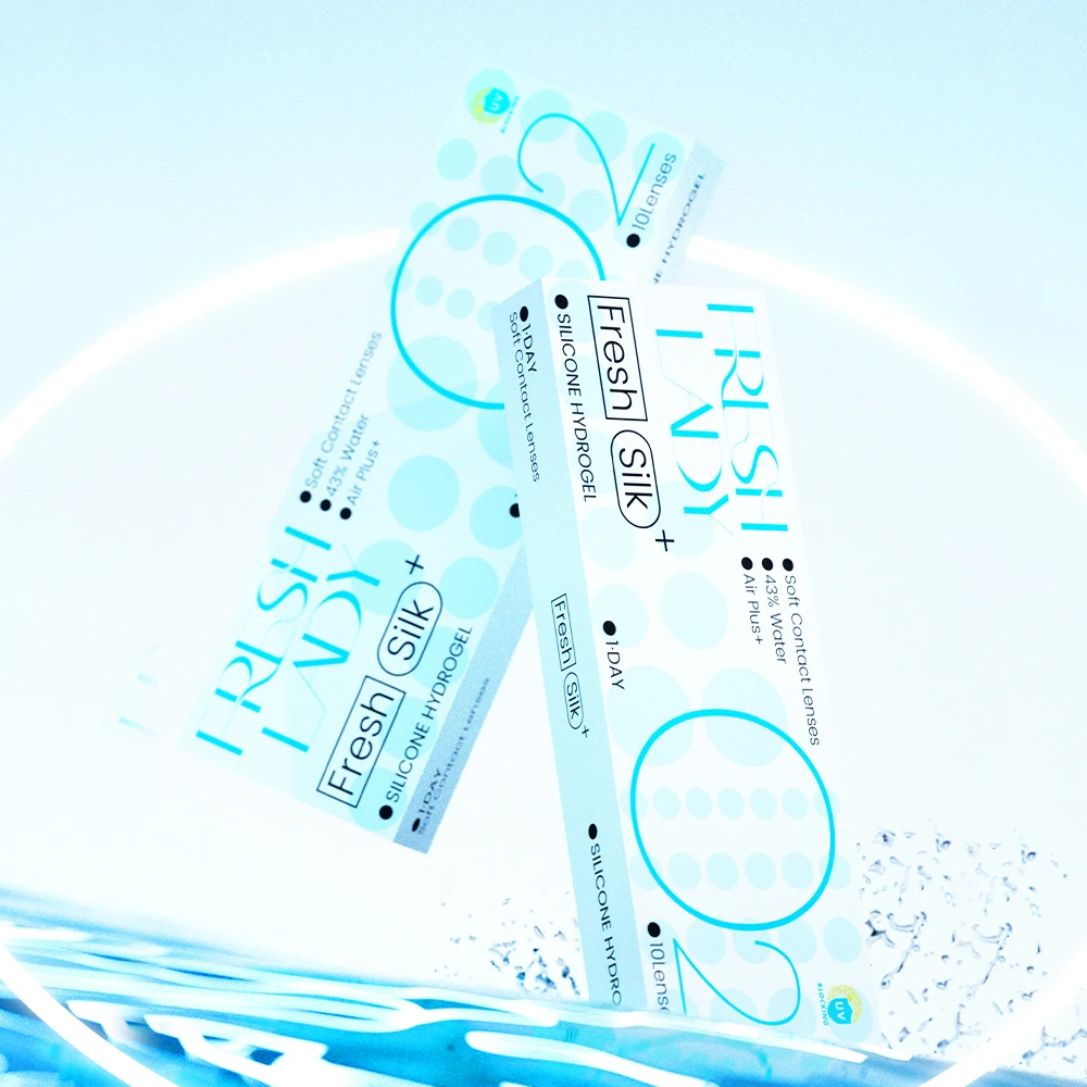 Silicone Hydrogel 10Pcs 1 Day Contact Lenses for Eyes Daily Lens With Diopters 43% Water Content UV Block Lenses High Comfort